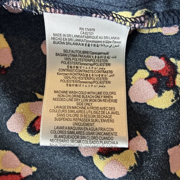 BCBGeneration Womens XS Wrap Dress Mixed Print Short Sleeve Tie Belt Midi - Picture 7 of 7